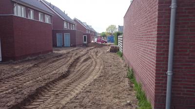grondverzet werkzaamheden in uitvoering
